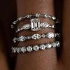 Huitan Fashionable 4Pcs Cubic Zirconia Set Rings for Women Luxury Gold Color/Copper Color Wedding Trendy Zircon Drop Shipping