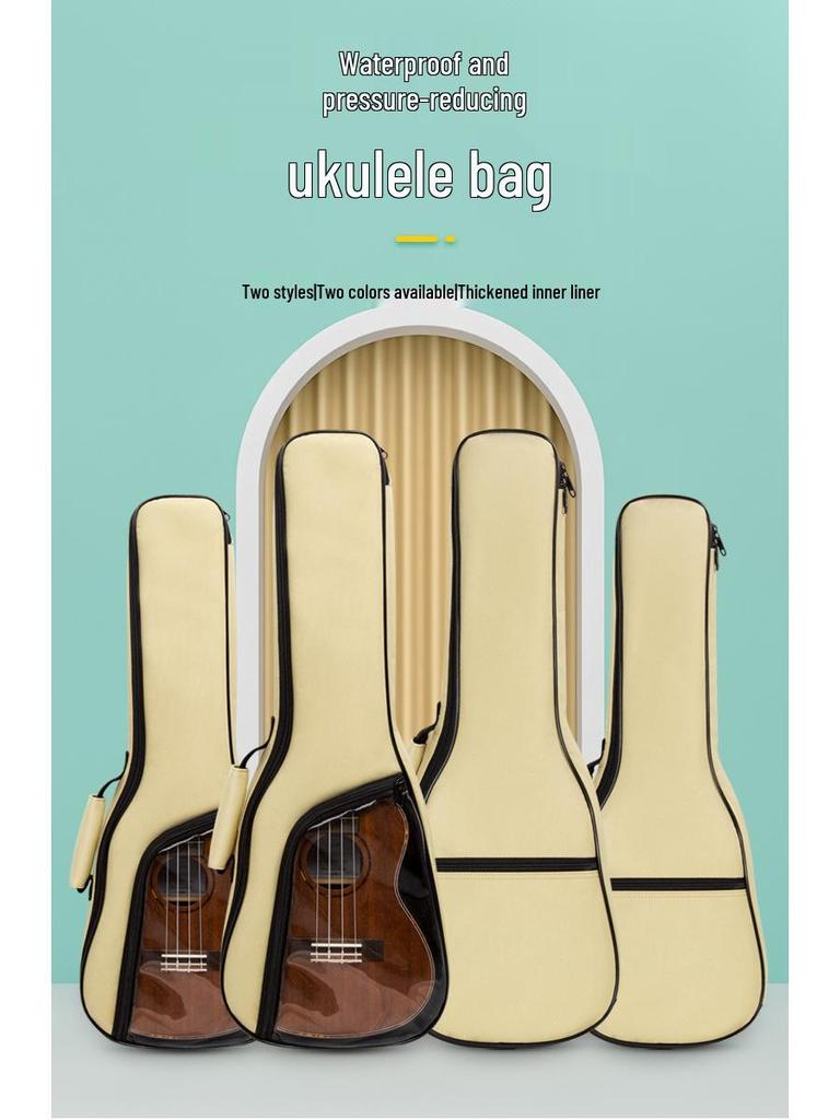 Rockman Ukulele Case: Padded Double-Shoulder Bag for 23" & 26" Ukuleles