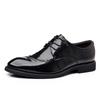 New Men's Genuine Leather British Style Derby Shoes - Breathable, Fashionable, Casual, and Formal.