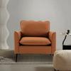 Sofa mit kratzfester Kunstlederhülle, Nordic-Retro, als Einzelsitz-Freizeitsessel für Wohnzimmer, Balkon oder Schlafzimmer