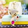 Cute Owl Crystal Rhinestones Crsytal Car Bag Keys Exquisite Pendant Cartoon Trendy Animal Key Chains Bag Charm