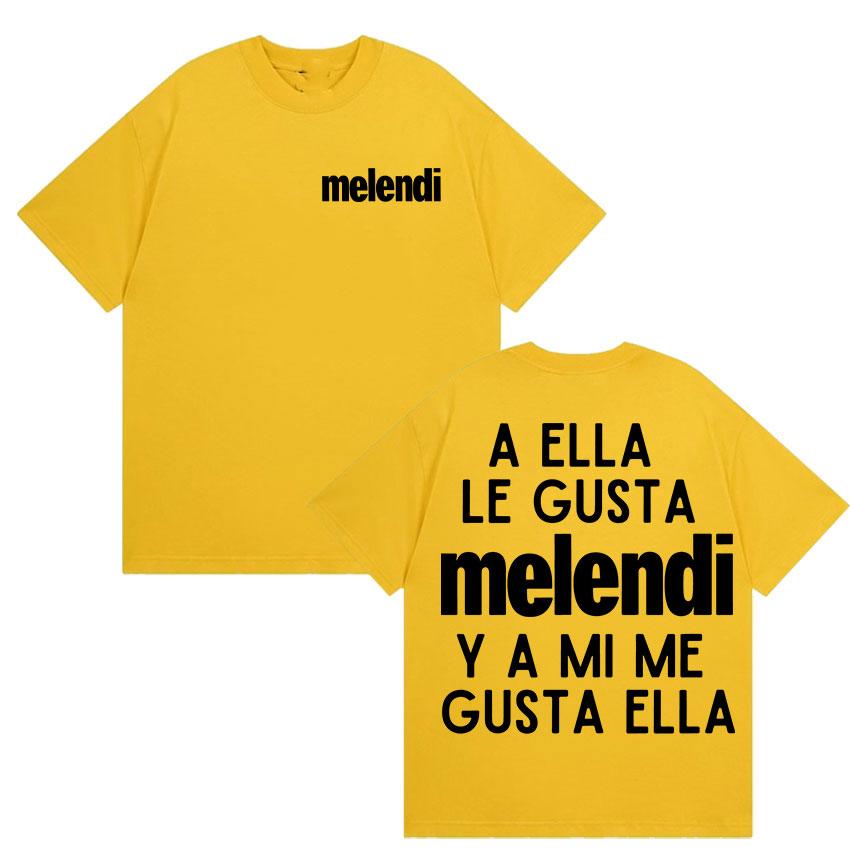 Rapper Melendi AELLALE GUSTA 2025 Album Print T Shirt Men Women Casual Fashion Pure Cotton Short Sleeve Tops T-shirts Streetwear