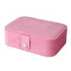 Double Layer Large Capacity Flannel Jewelry Box for Earrings, Necklaces, and Rings