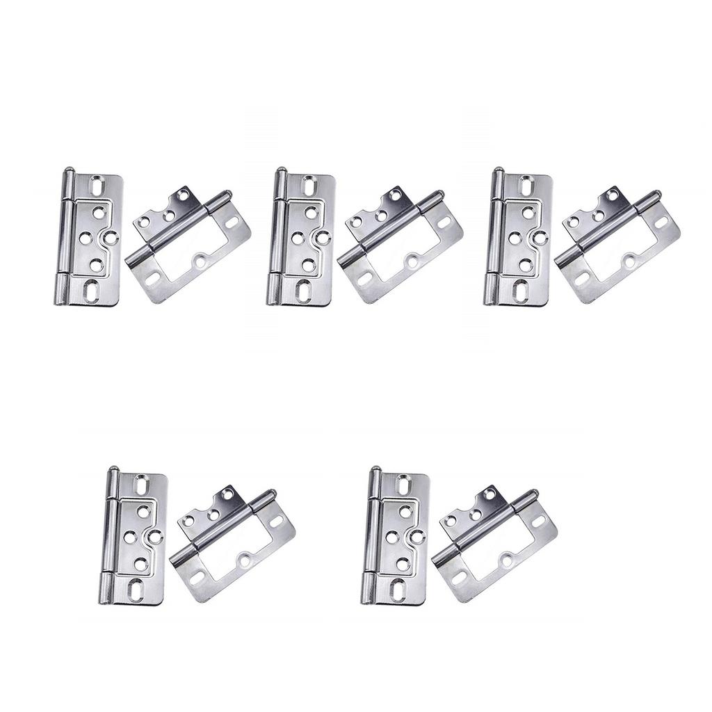 10Pieces Door Hinges Without Mortise Silents Operations Convenient for Cabinetry Furniture and Wardrobe Door Daily Use