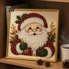 Holiday DIY Projects for Family Christmas Faux Pearl Painting Art Kit with Frame, Santa Stress Relief Crafting Activities Beads Craft Adults Beginner,