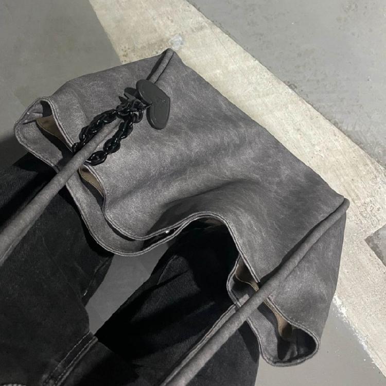 Solid Color Bag Handbag for Girl Women Large Capacity Shopping Bag