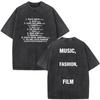 2026 Hot Sale Charli XCX Music Fashion Film Tour 2026 Vintage Washed T Shirt Men Women Summer Pop Music Fashion Oversized T-shirts Streetwear Top