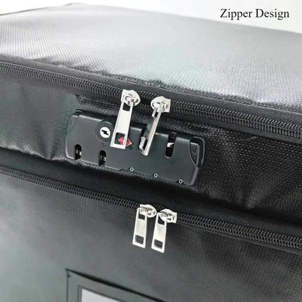 Large Capacity Storage Box Double-layer Fireproof Waterproof Archive Box Sturdy Wear-resistant Storage Box Dustproof Storage Box