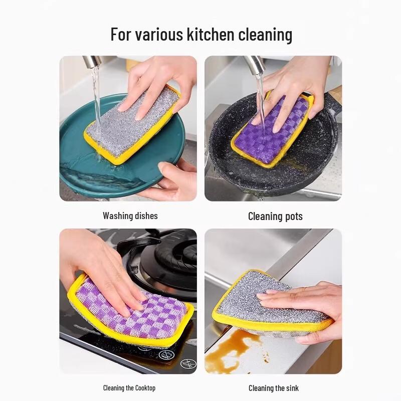 Guangduola Double-Sided Dishwashing Sponge Scourer