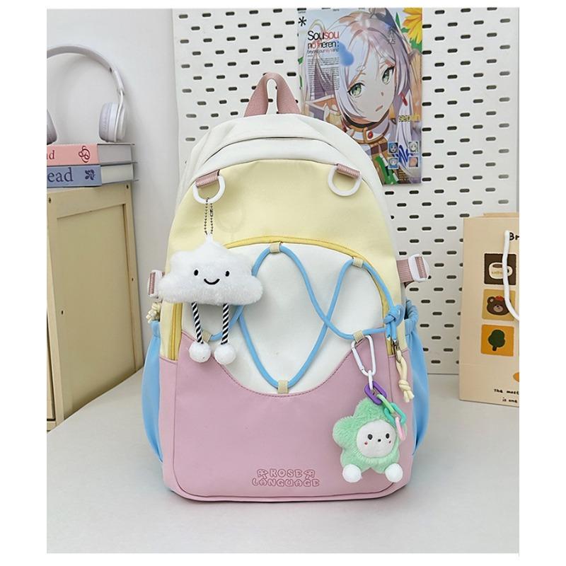 Korean Cute Schoolbag Female High capacity Junior and Senior High School Students' Schoolbags Leisure Joker Backpack Light Travel Backpack.