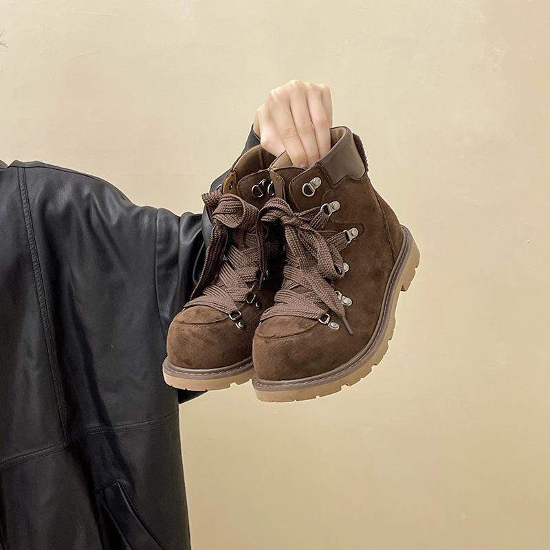 Retro British style thick-soled heightening Martin boots for women's 2025 autumn and winter new Mori literary and artistic style versatile fashion