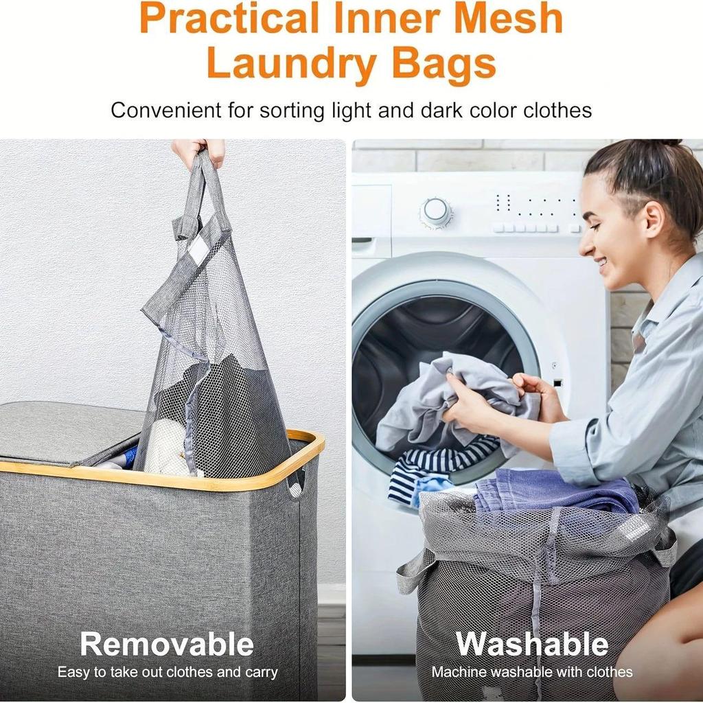 Großer faltbarer Wäsche- und Spielzeugaufbewahrungskorb mit Deckel für Schlafzimmer oder Kleiderschrank