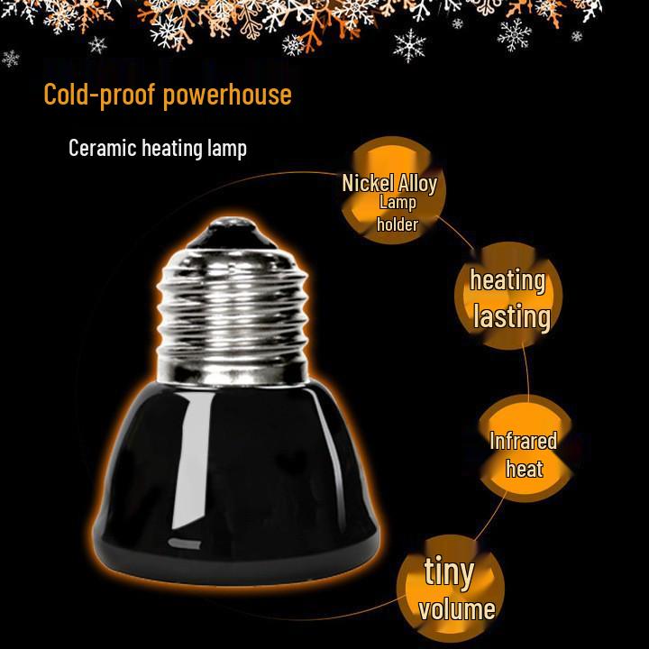 

Parrot Ceramic Heat Lamp: No-Light, Anti-Scald, Bite-Resistant for Birds, Hamsters, and Sugar Gliders 100W No-Light Ceramic Bulb