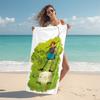 1Pc Girl Monkey Friend Beach Towel Microfiber Beach Towel Thin Absorbent For Beach Swimming Yoga Bath Sports 0917276
