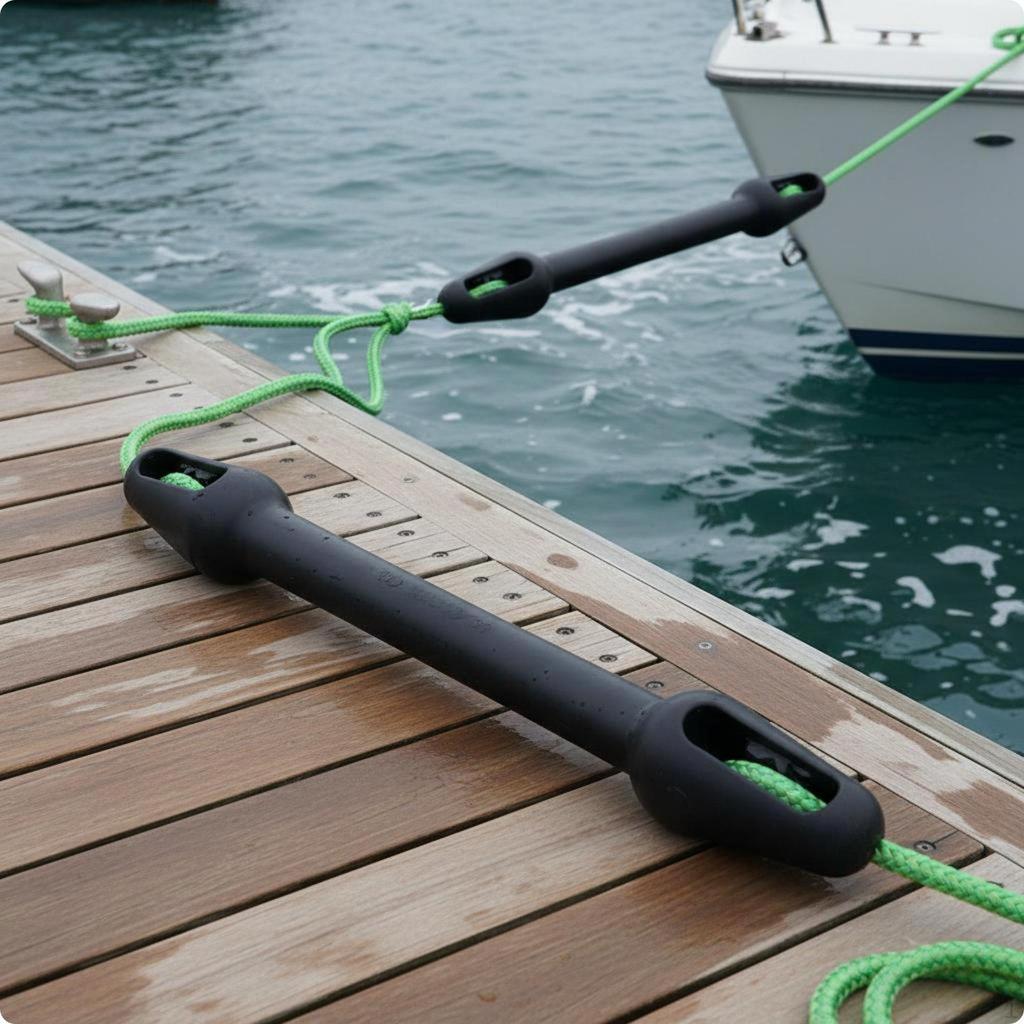 Dock Line Shock Absorber Saltwater Resistant Rubber Mooring Snubber Tool Installation Boat Rope