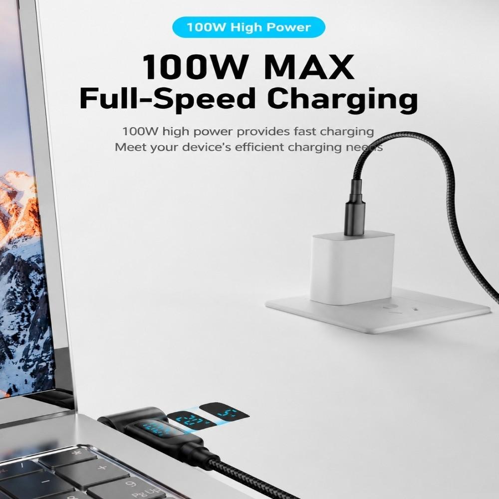 100W PD PD Trigger Charging Cord Digital Display DC Charging Lead Mobile Workstation