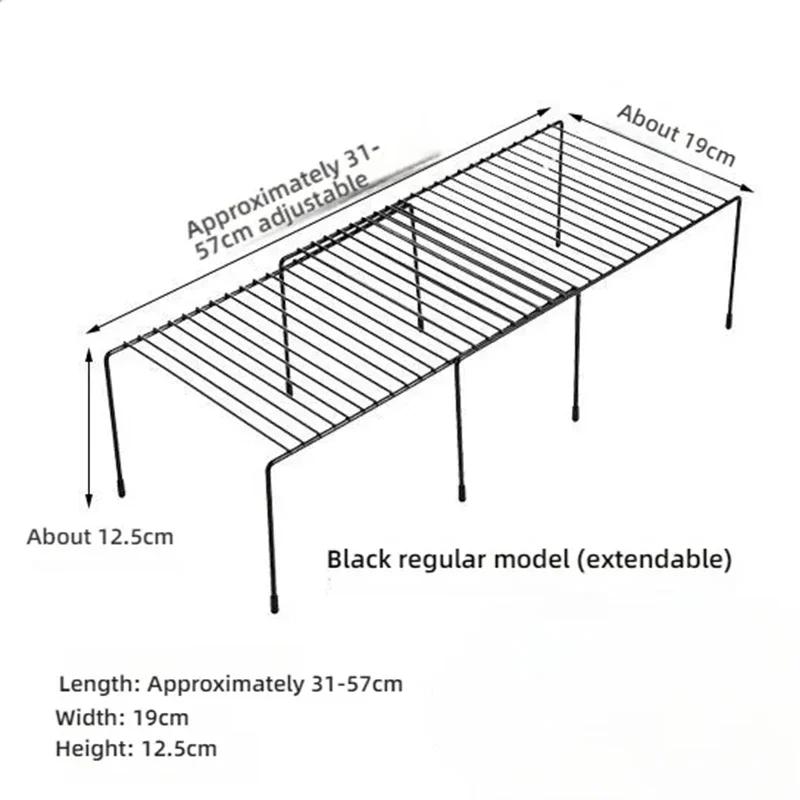 Concise Style Kitchen Scalable Organizer Storage Rack Holder Durable Tiered Rack Space Saving Kitchen Supplies Storage Rack
