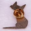 Black Cat Cartoon Brooch
