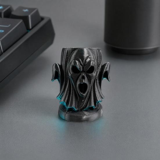 Desktop Decoration Halloween 3D Printed Ghost Egg Holder, Multi-Functional Tray Ornaments for Storage And Horror Figure Decoration, Theme Stable Base
