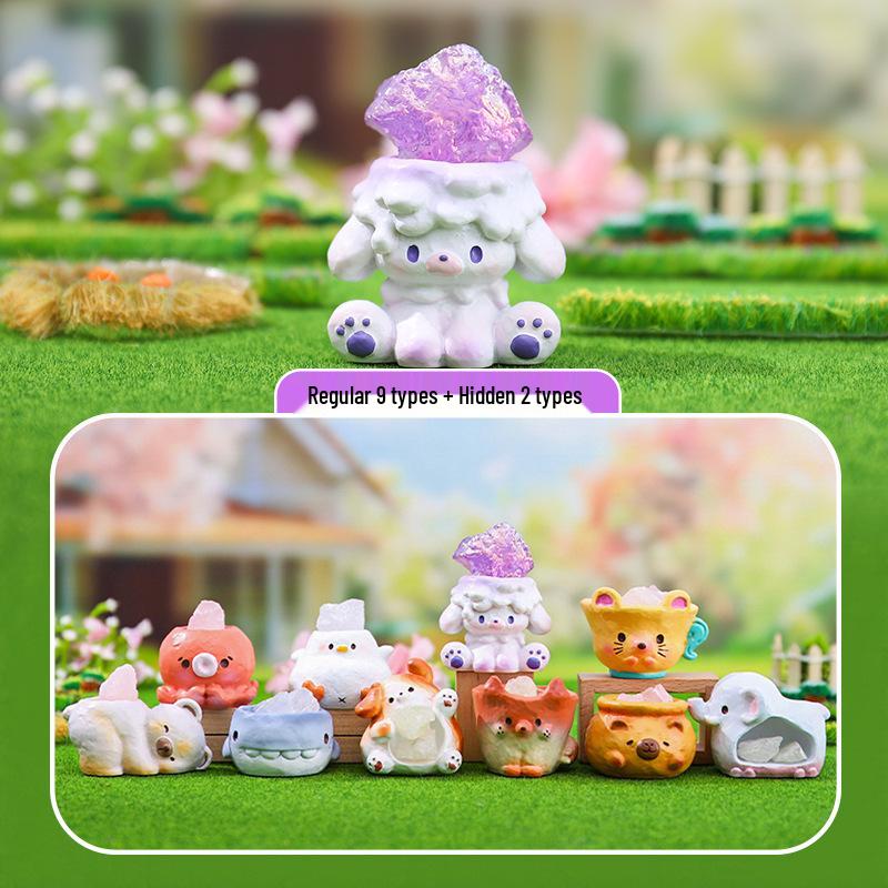 Qingqiu Nine-Tailed Fox Blind Box Figurine - Trendy New Year Gift & Desktop Decoration