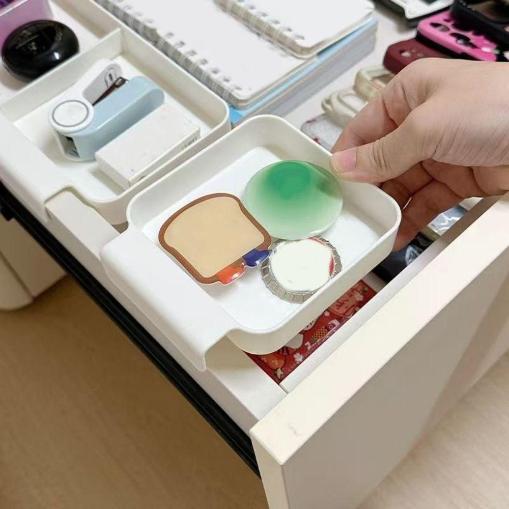 4PCS Wall Mounted Hanging Storage Box Plastic Drawers Hanging Organizer  Kitchen