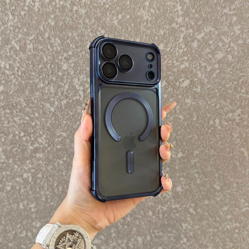 Magnetic Matte Phone Case For For Iphone 13 14 15 16 17 Pro Max Air Magsafe Soft TPU Shockproof Bumper Back Cases Cover