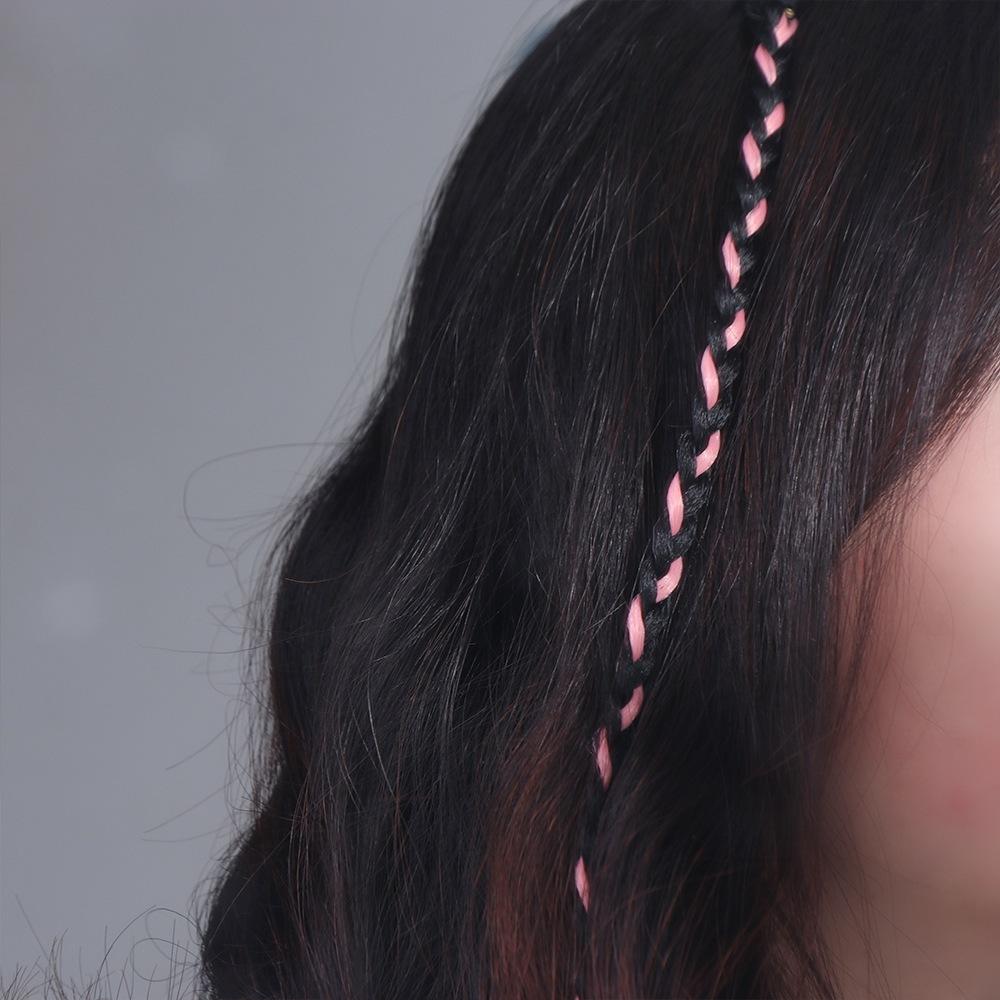 Clip Twist Braided Hair Rope Fashion Hanging Ear-Dye Wig Boxing Braid Hair Pieces  Girls