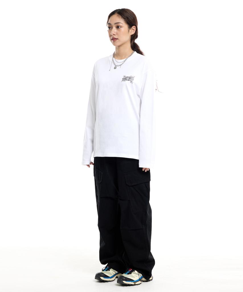CREAM SODA LAB Diagonal Cut Field Parachute Cargo Pants Black
