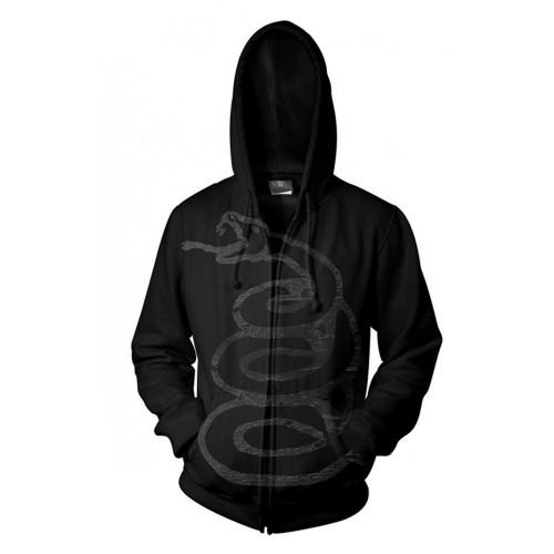 Metallica Unisex dospělá černá mikina s kapucí na celý zip