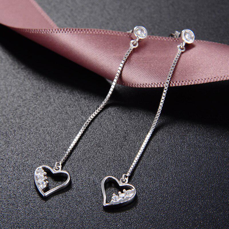 Cercei cu zirconiu din argint 925 Tancise Cercei cu picătură pentru femei Cadouri de nuntă