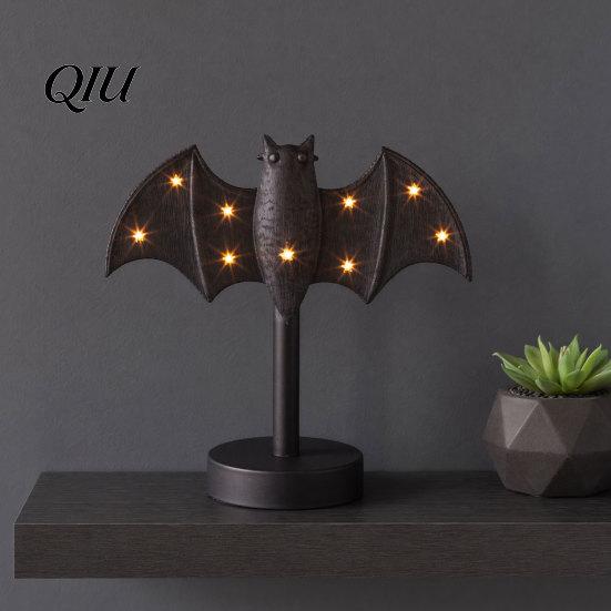 Witch Lantern Decoration Halloween Gothic Lantern, Resin Tabletop Decor with Warm Glow, Spooky Centerpiece Decorative for Shelf Desk
