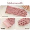 Women's Windproof Touchscreen Rabbit Fur Gloves for Cycling
