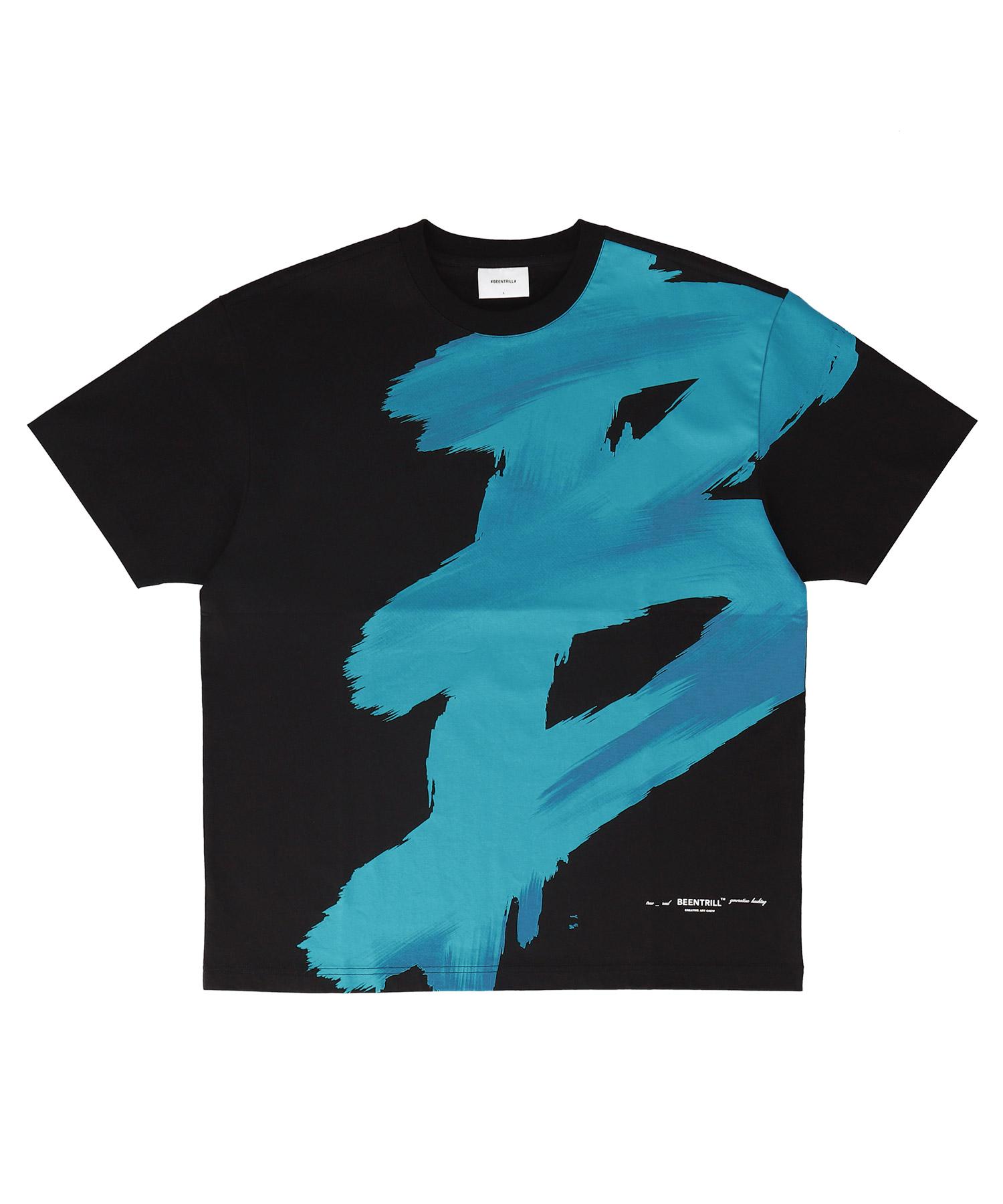 Vintril New York New Painting Oversized Short Sleeve T-Shirt (Black) S