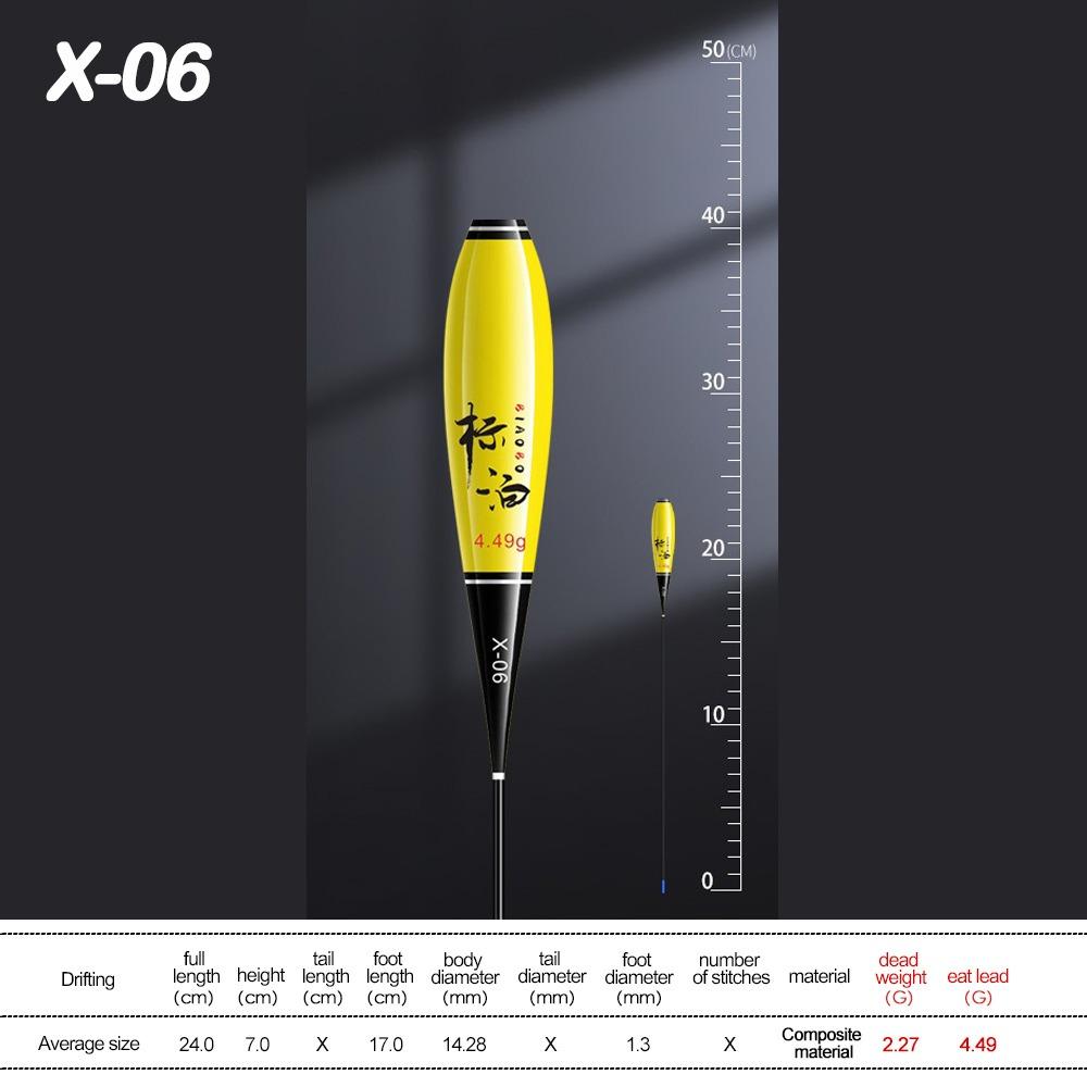 3pcs Nano Plastic Bobbers Float Body Bottom Part Composite Fishing Floats Part Fishing X-06