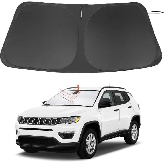 TINGLU Sun Shade For Tesla Model X Tesla X 2016-2024 2025 Accessories Windshield Sun Shade Window Shade UV Rays Protection Sun Visor Cover With