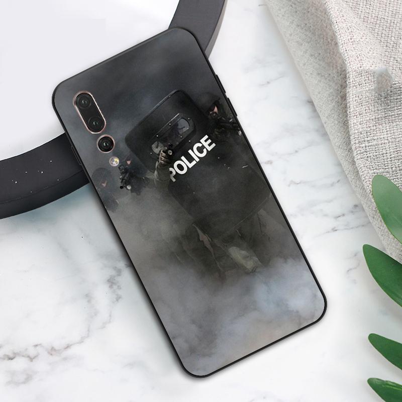 Police Symbol Case For Huawei Nova 10 9 SE 8i 11i 12i 12s Y60 Y61 Y70 Y90 Y72 Y73 Y91 P60 Pro P40 P30 Lite