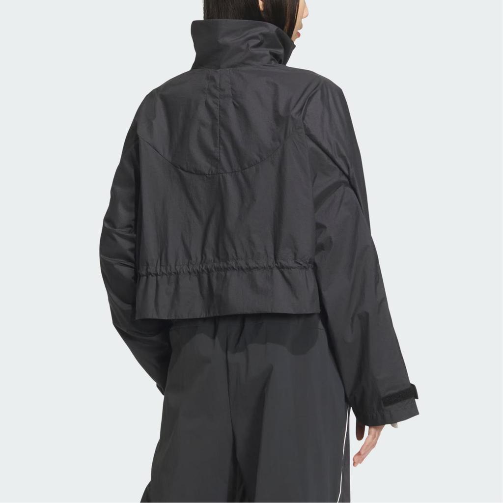 adidas Fos Series Fashion Simple Loose Versatile Stand Collar Jacket Women Jacket Carbon-Black JM4271