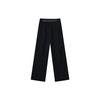 FILA FW22 Solid Color Loose Elegant Woven Casual Pants Women pants Blue F11W234812F-NV
