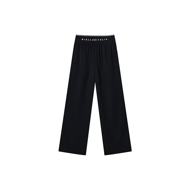 FILA FW22 Solid Color Loose Elegant Woven Casual Pants Women pants Blue F11W234812F-NV