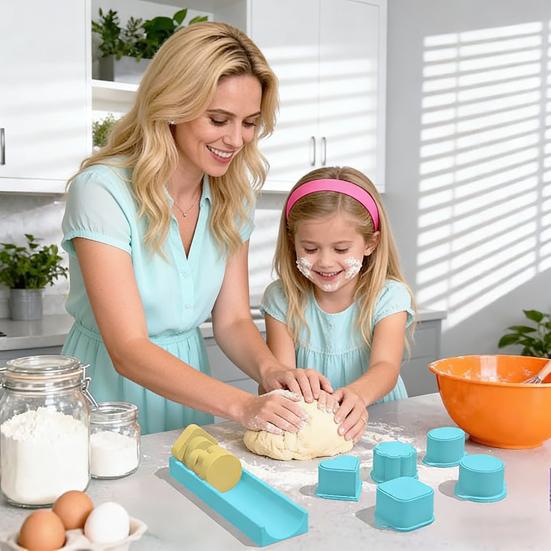 Moule à Cake Pops 5 Pièces avec Plateau Formes Cœur Carré Nuage Ovale Rond Moule à Gâteau Outil de Cuisson en PLA de Qualité Alimentaire pour Friandises d'Anniversaire