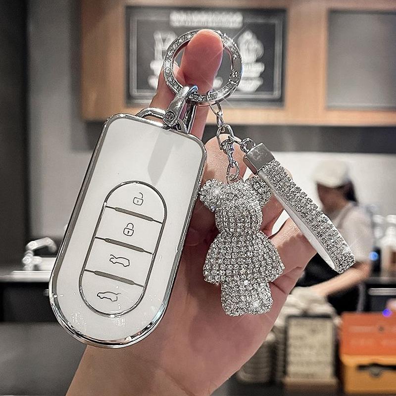 Tpu Key Case For Smart #5 Elf 5 Brabus Pro Premium   Remote Keychain Cover Shell Housing Holder Fob Bag Car Accessories