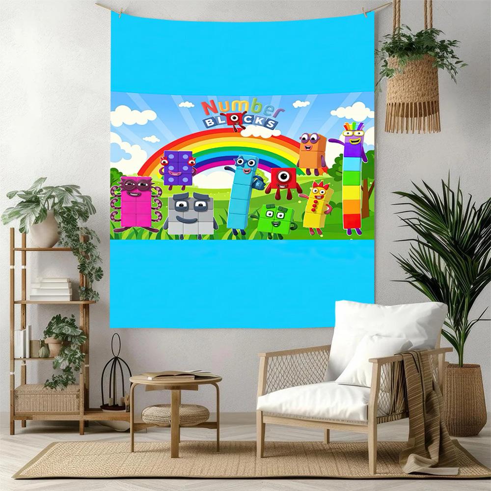 Numberblocks Wall Decor Tapestry Art For Pet Memorial Birthdaywedding Party Backdrop Family Gift