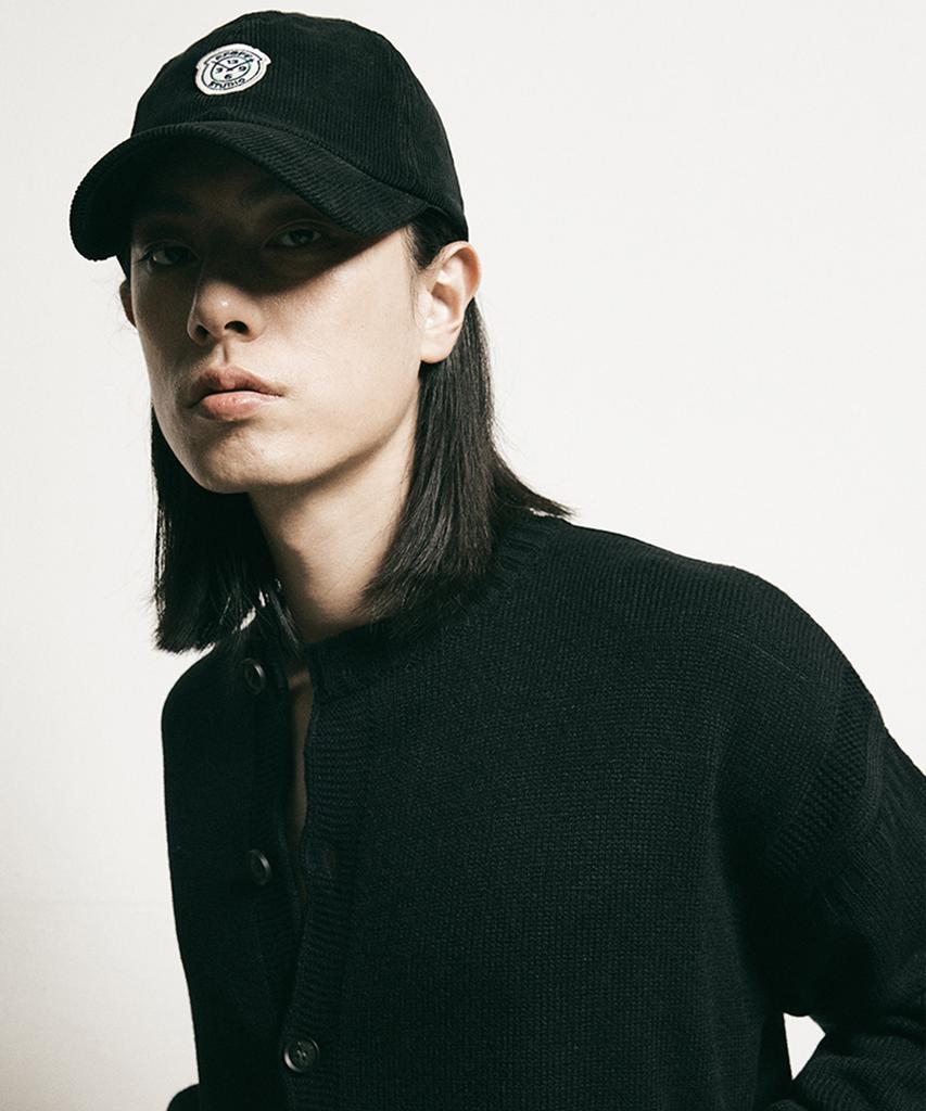 FFEFF STUDIO Signature Wappen Corduroy Ball Cap (Black)