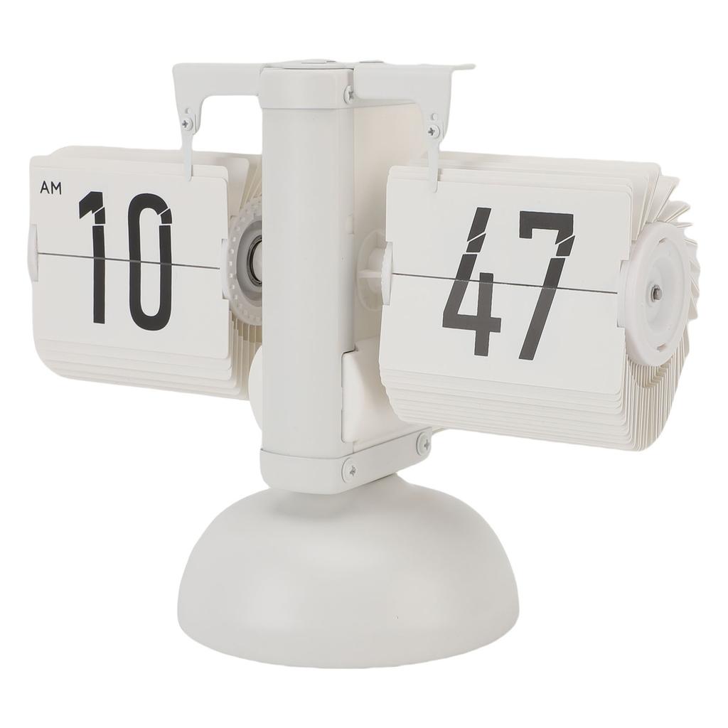 Flip Desk Clock 12 Hours Vintage Minimalist Digital Display Battery Operated Automatic Mechanical