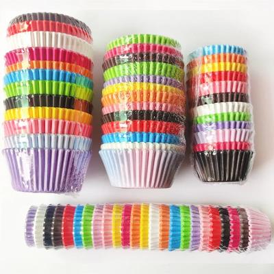 200-500 pièces Coupes de Cuisson Couleur Mixte Chemises pour Cupcakes Muffins Moules en Papier Emballage Résistant à la Graisse pour Fête Mariage Anniversaire