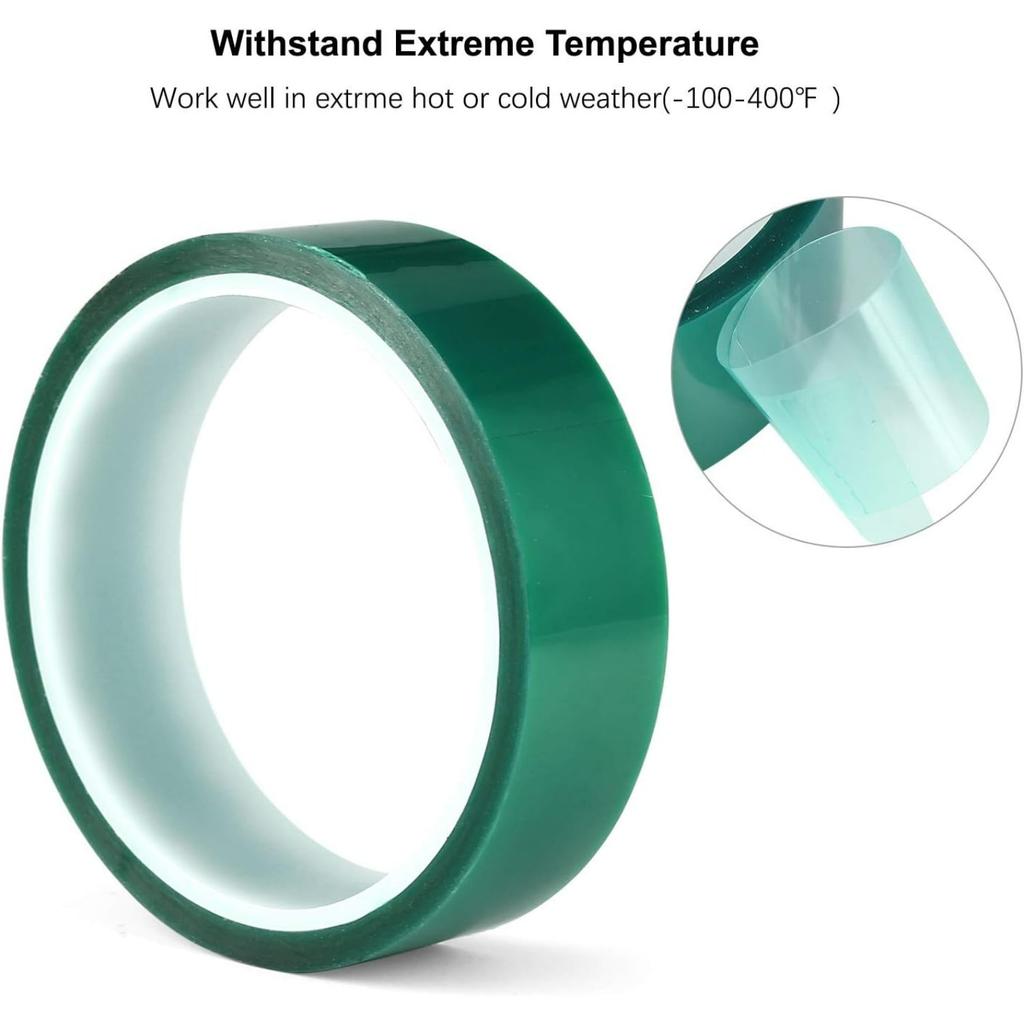Polyester High Temperature Masking Tape,PET Tape with Silicone Adhesive,Ideal for Painting,Powder Coating,Anodizing,Circuit Boards