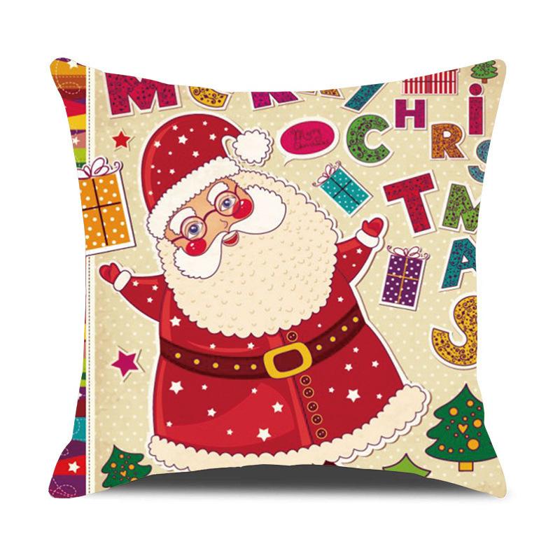 Amazon Cross-border Christmas Pillow Cover Car Pillow Sofa Cushion Can Be Customized