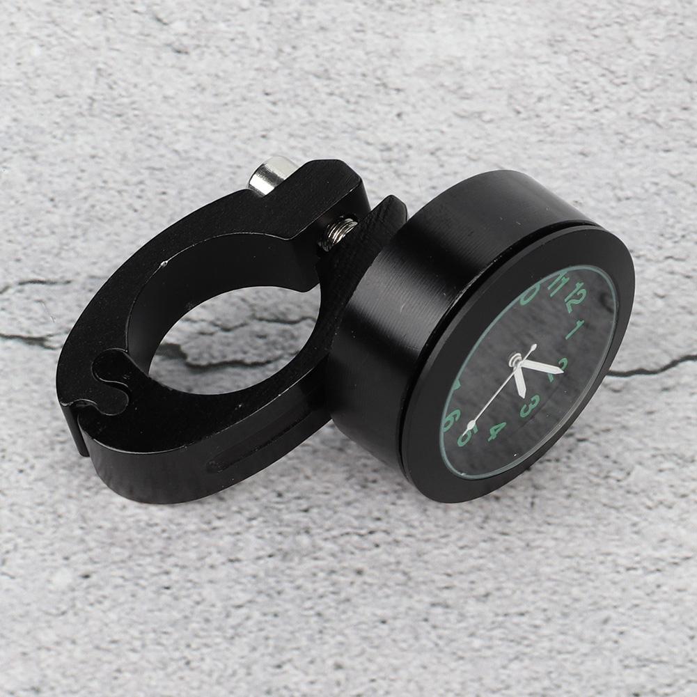Waterproof Aluminum Alloy Handlebar Mount Clock Watch for Universal Motorcycles (Black)