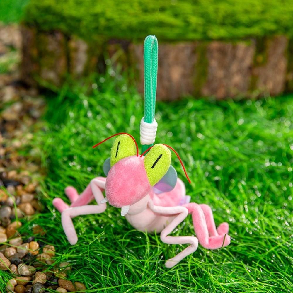 Cartoon Plush Insects Key Ring Polyester Cockroach Key Chain Moth Fly Pendant  Bag Hangings Style 8