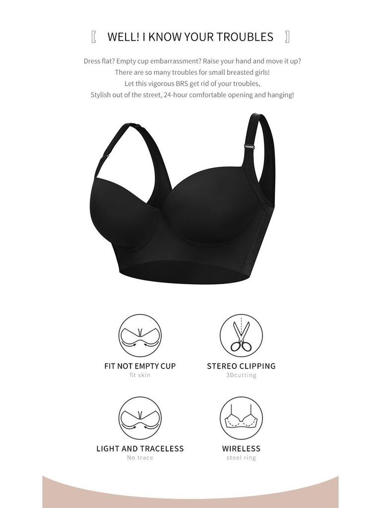 Plus Size Sexy Lingerie: Side Support, Anti-Sagging Underwire Bra for Women